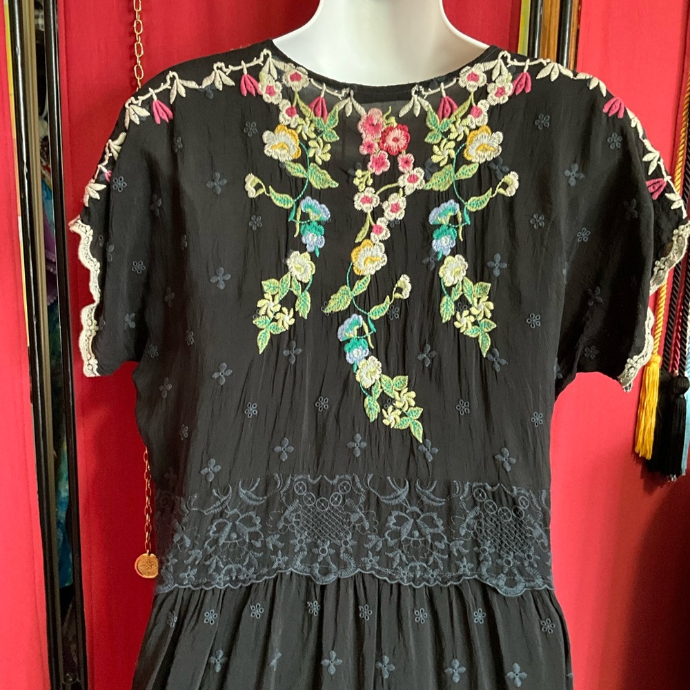 NWT$480 Johnny Was Ezra Embroidered Dress Slip - Picture 6 of 14